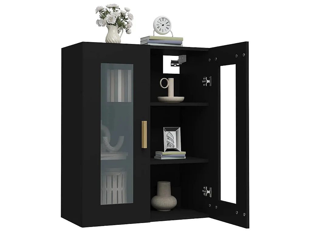 Armoire murale suspendue Noir 69,5x34x90 cm