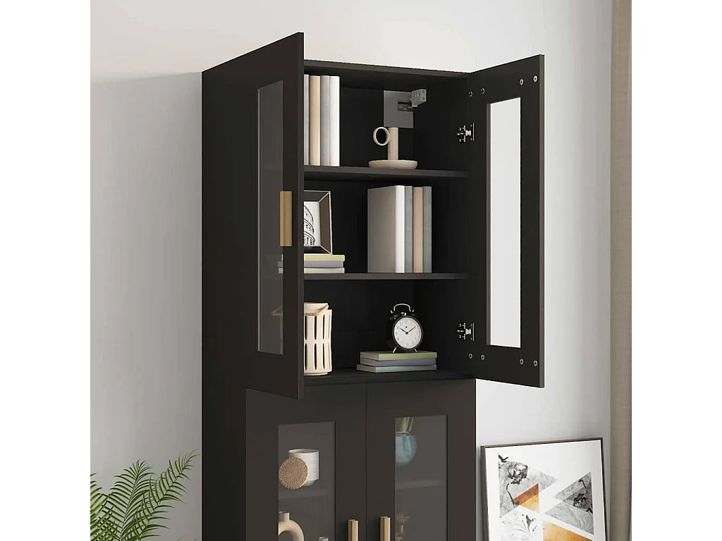 Armoire murale suspendue Noir 69,5x34x90 cm