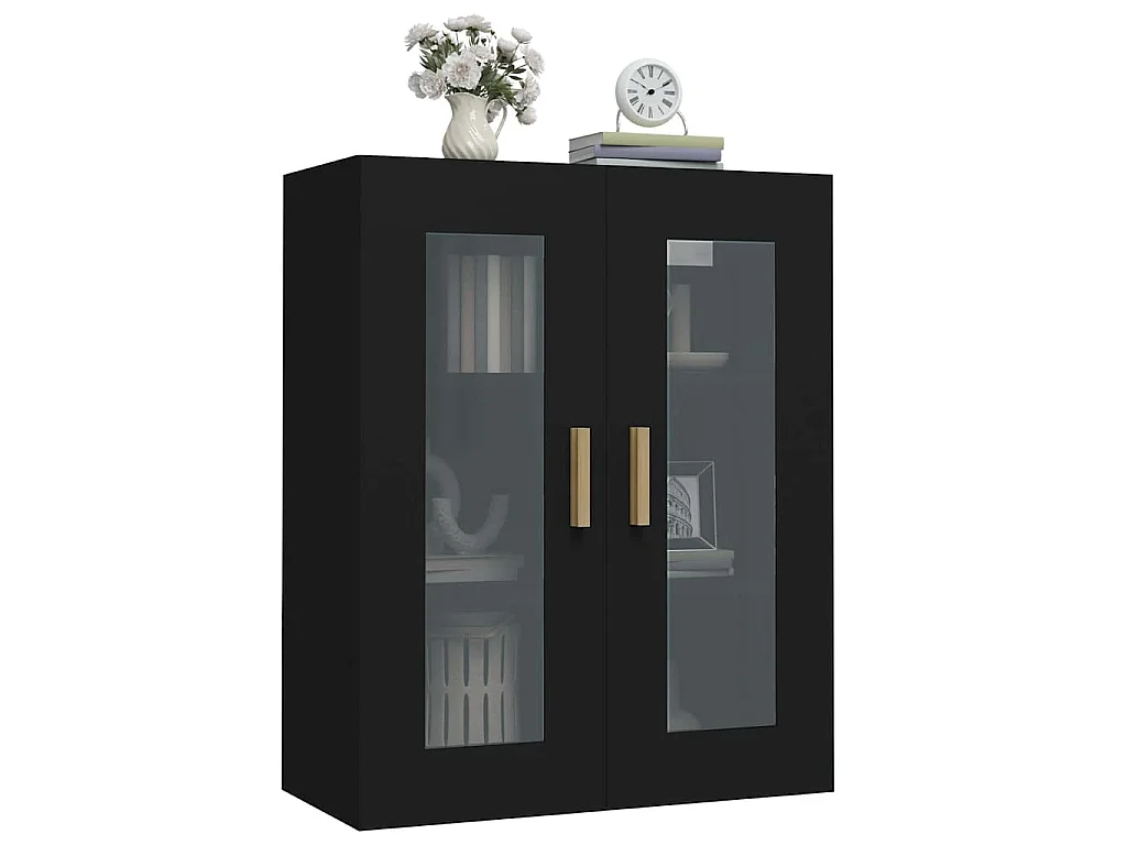 Armoire murale suspendue Noir 69,5x34x90 cm