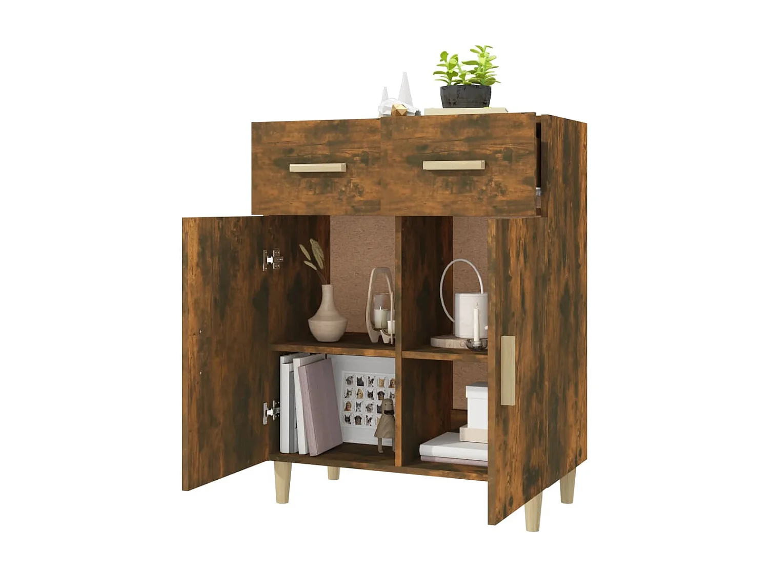 Sideboard Räuchereiche 69,5x34x89 cm Holzwerkstoff