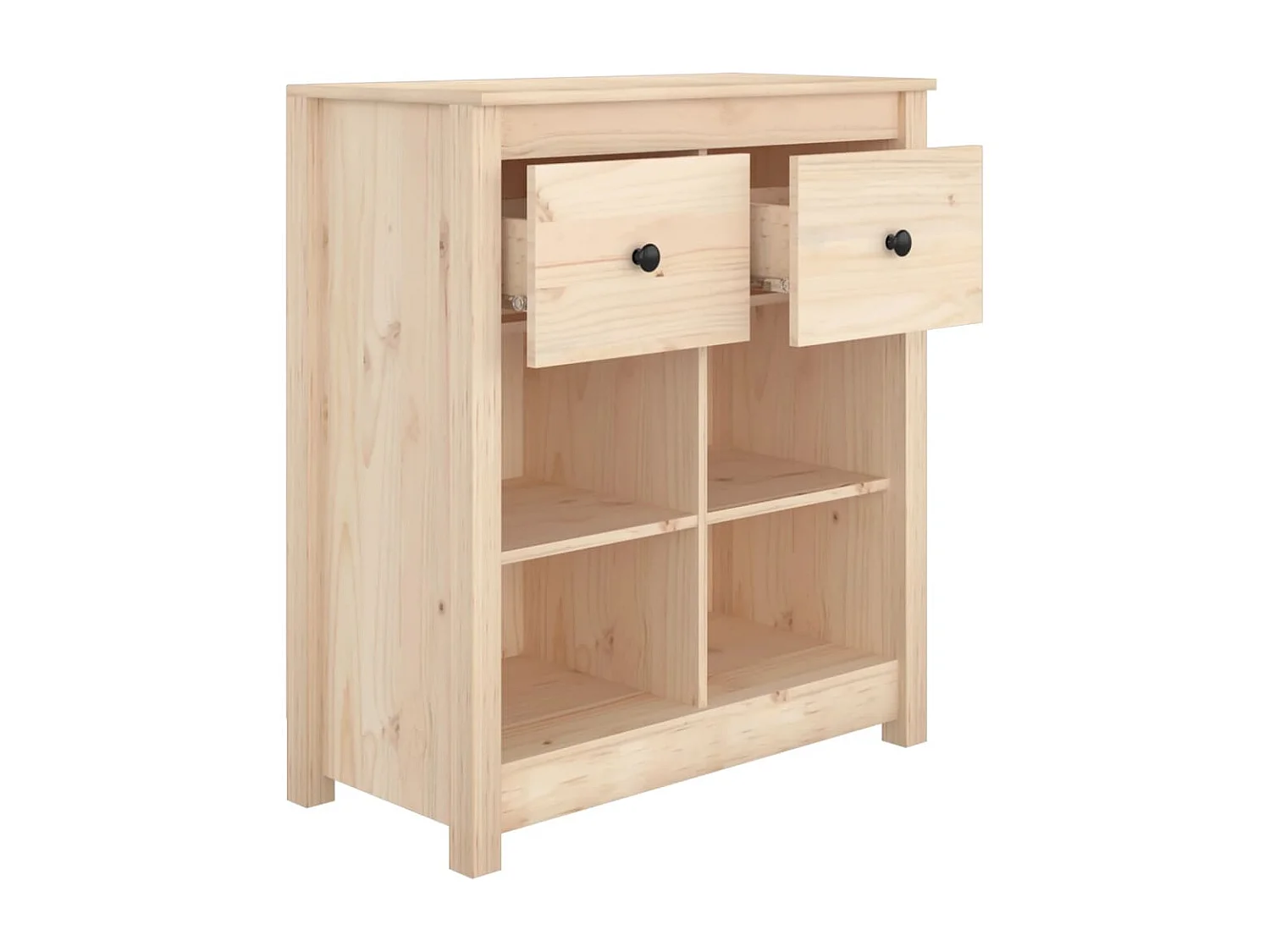 Aparador de madera maciza de pino 70x35x80 cm