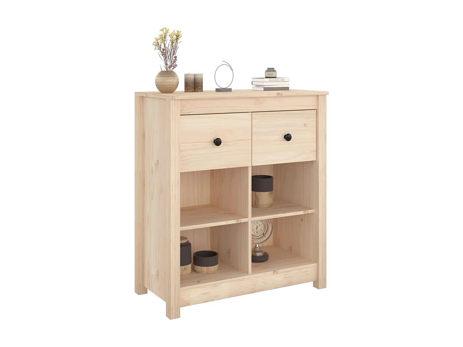 Aparador de madera maciza de pino 70x35x80 cm