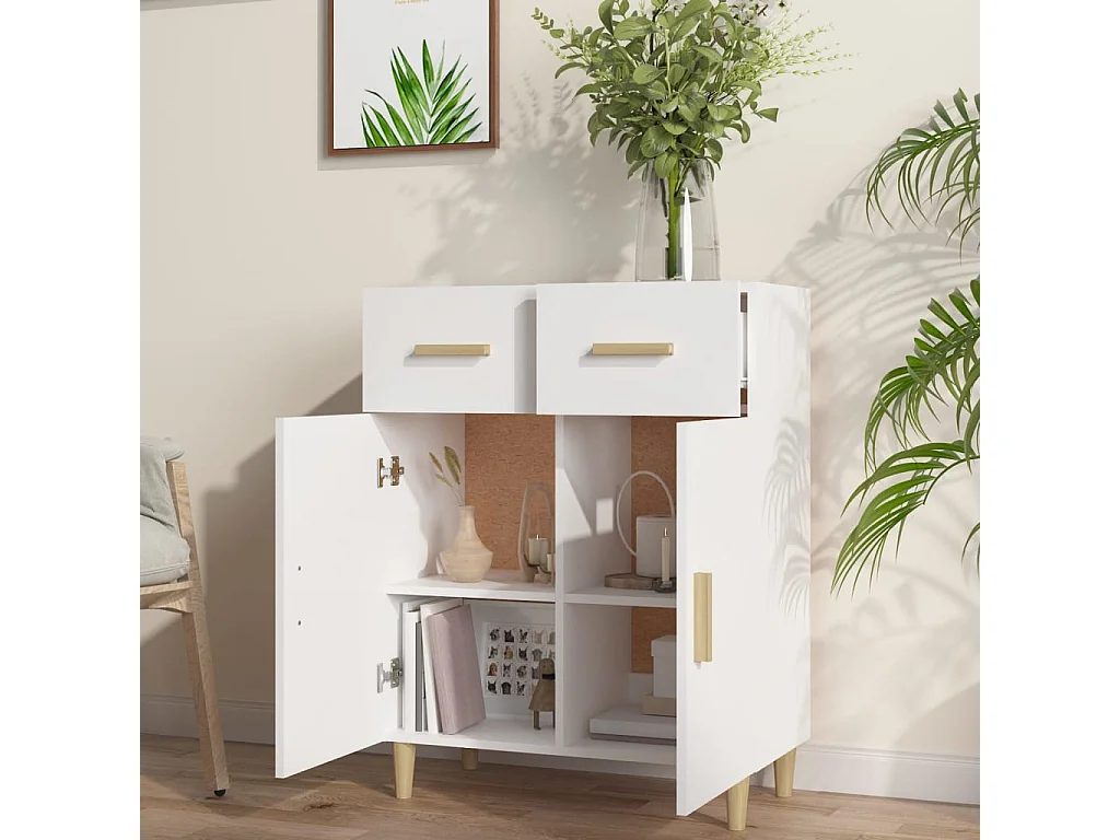 Sideboard Weiß 69,5x34x89 cm Holzwerkstoff