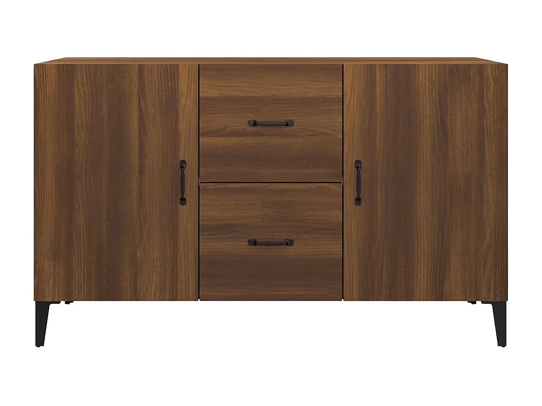 Aparador de madera de ingeniería roble marrón 100x36x60 cm