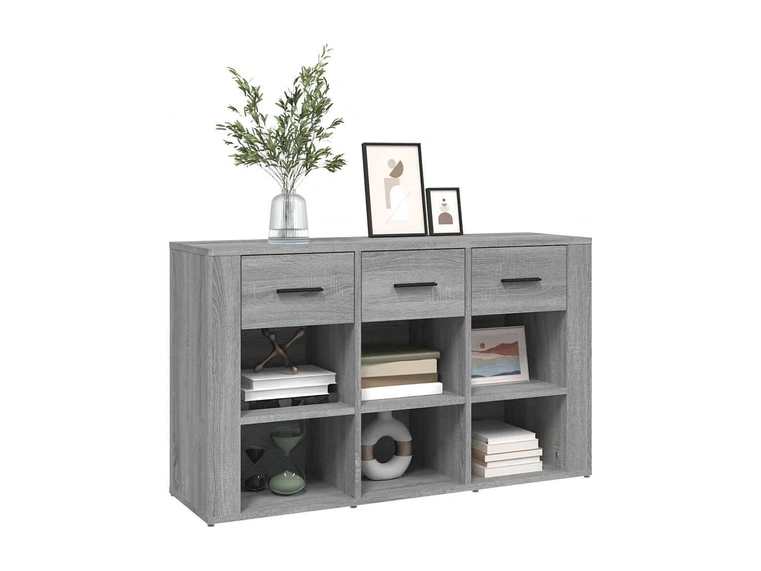 Credenza Grigio Sonoma 100x30x59,5 cm in Legno Multistrato