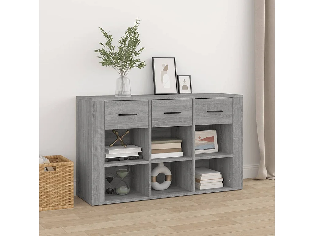 Credenza Grigio Sonoma 100x30x59,5 cm in Legno Multistrato