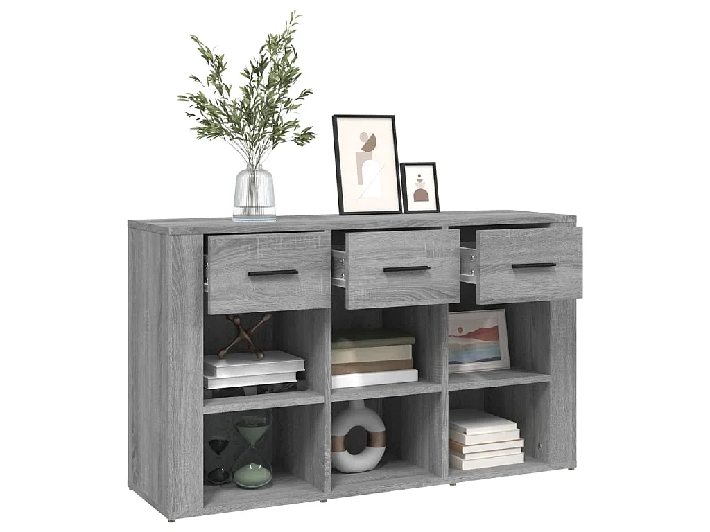Credenza Grigio Sonoma 100x30x59,5 cm in Legno Multistrato