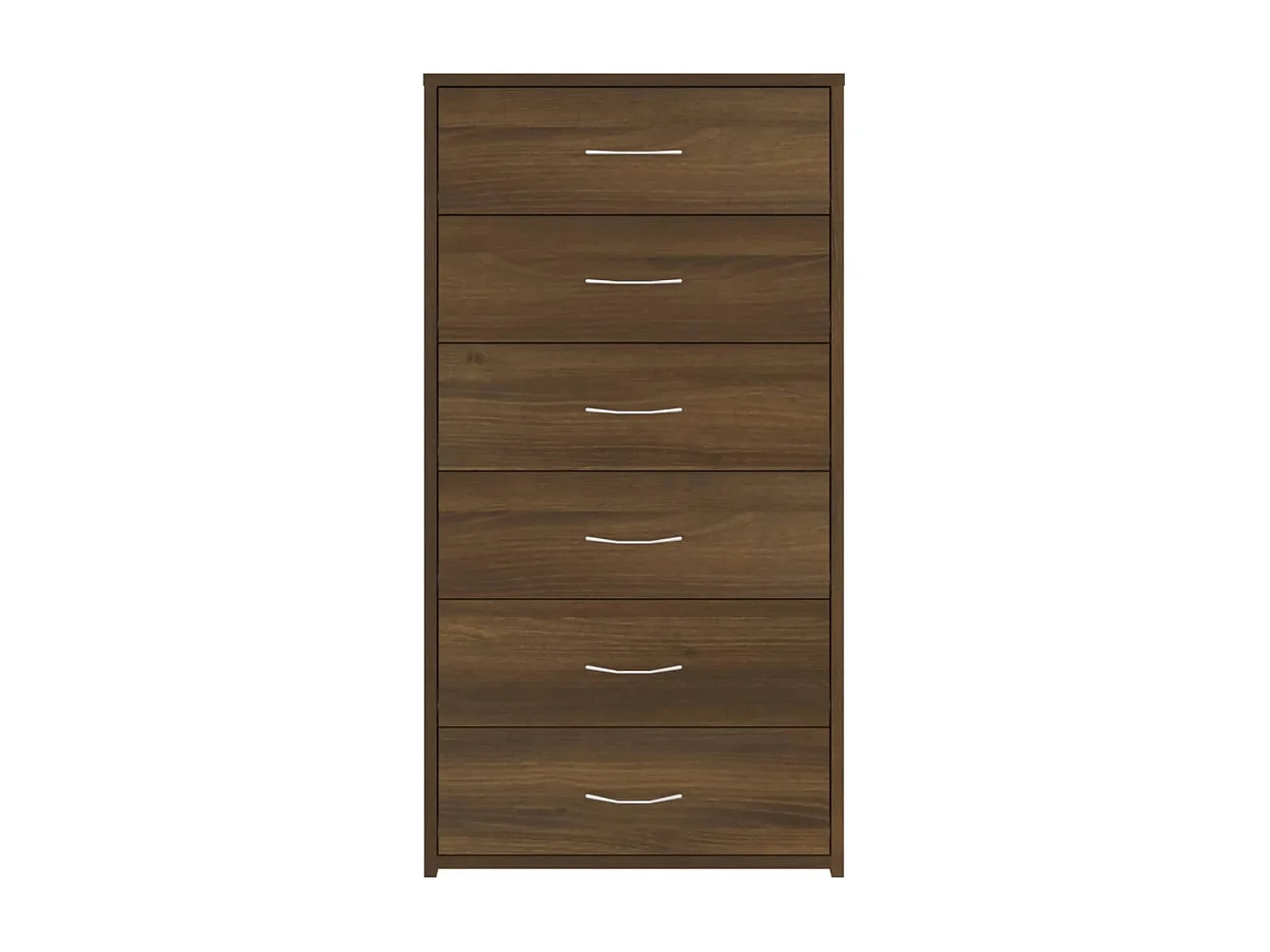 Buffet avec 6 tiroirs Chêne brun 50x34x96 cm Bois d'ingénierie