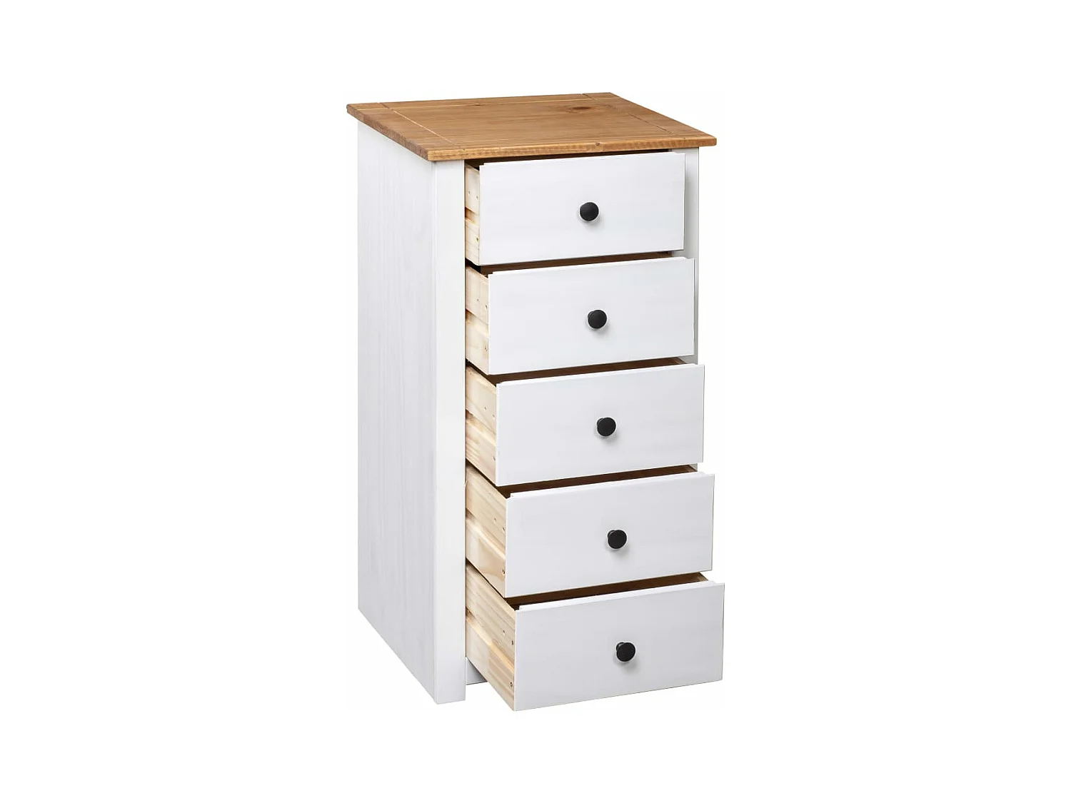 Sideboard Weiß 46x40x89 cm Kiefernholz Panama