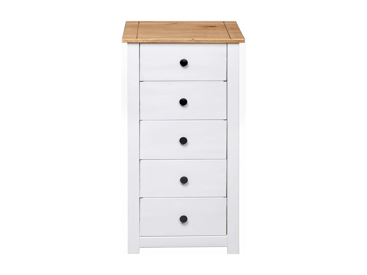 Sideboard Weiß 46x40x89 cm Kiefernholz Panama