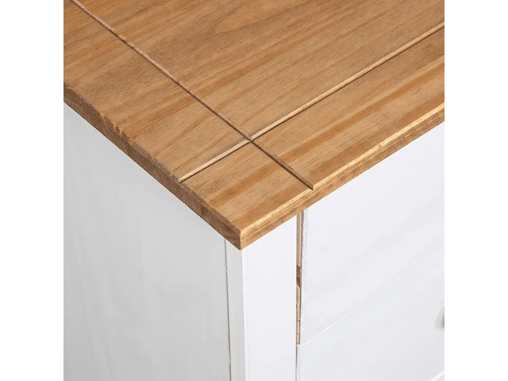 Buffet Blanc 46x40x89 cm Pin Gamme Panama