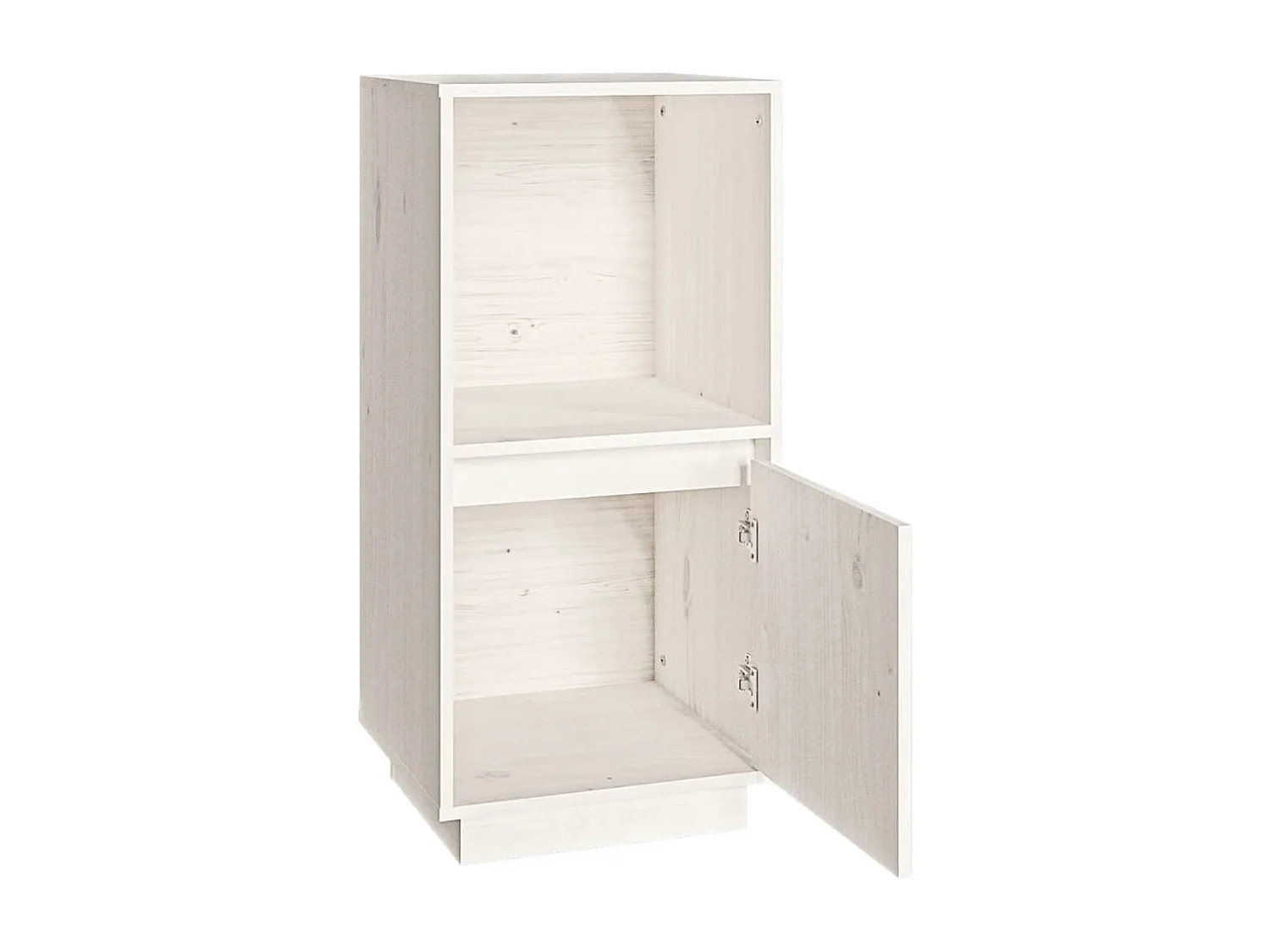 Sideboard Weiß 38x35x80 cm Massivholz Kiefer