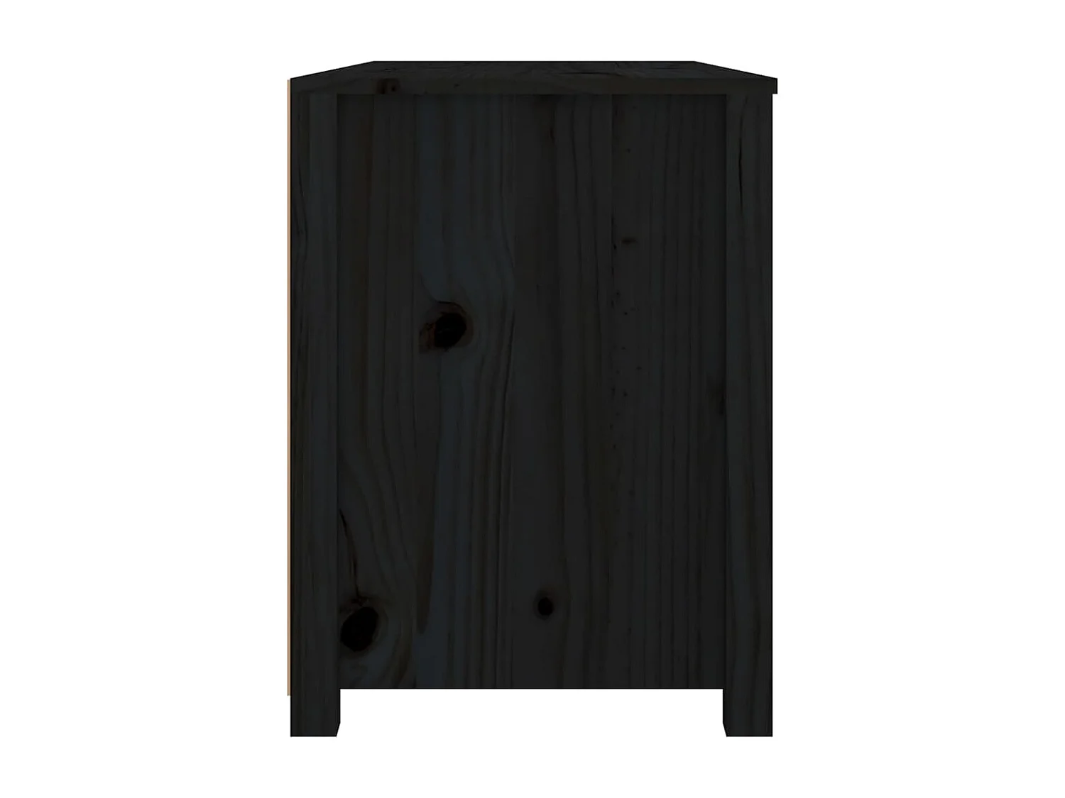 Armoire latérale Noir 100x40x54 cm Bois de pin massif