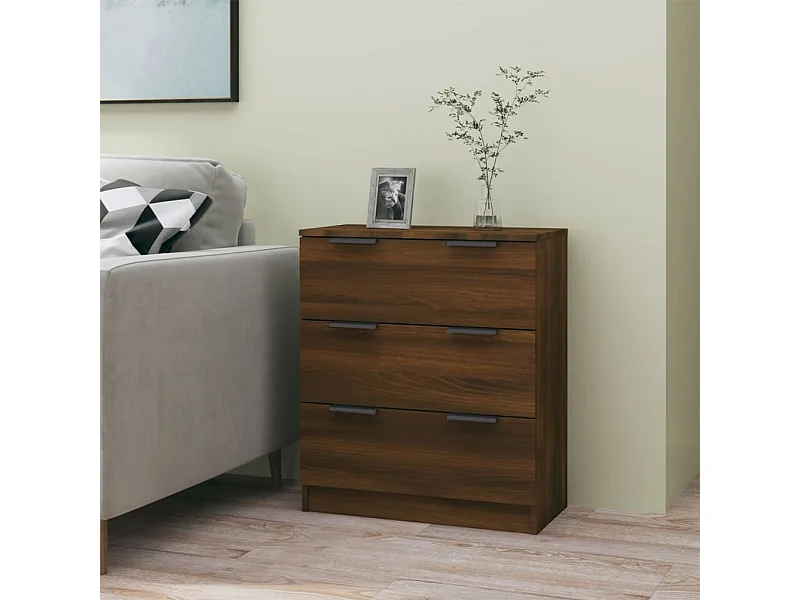 Dressoir 60x30x70 cm bewerkt hout bruin eikenkleur