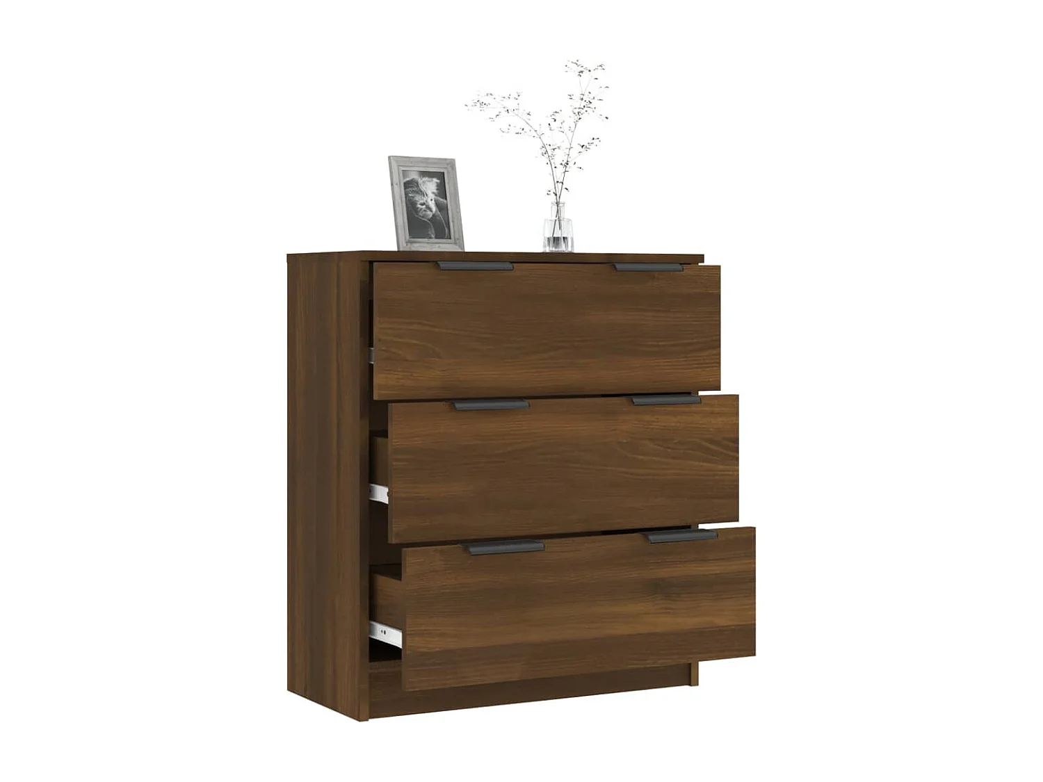 Buffet chêne marron 60x30x70 cm Bois d'ingénierie