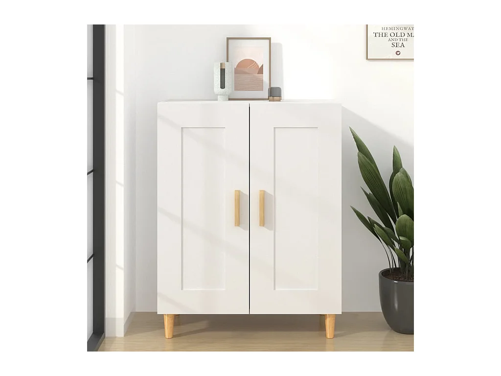 Buffet Blanc 69,5x34x90 cm Bois d'ingénierie