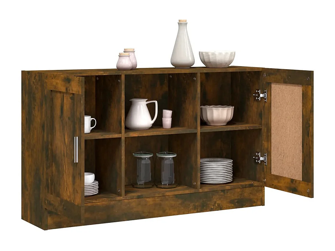 Buffet Chêne fumé 120x30,5x70 cm Bois d'ingénierie