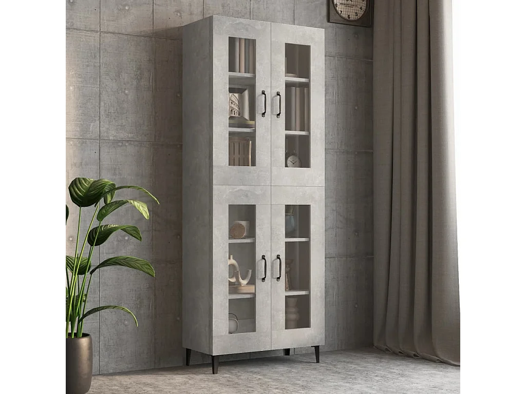 Hängeschrank Betongrau 69,5x34x90 cm