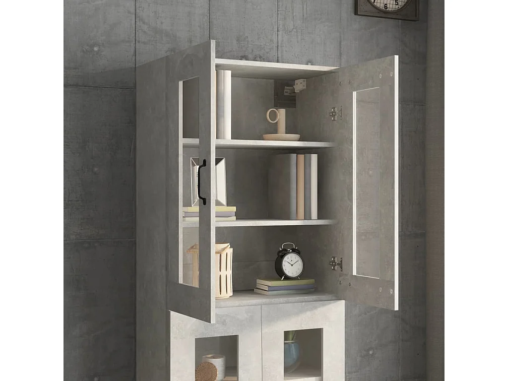 Hängeschrank Betongrau 69,5x34x90 cm