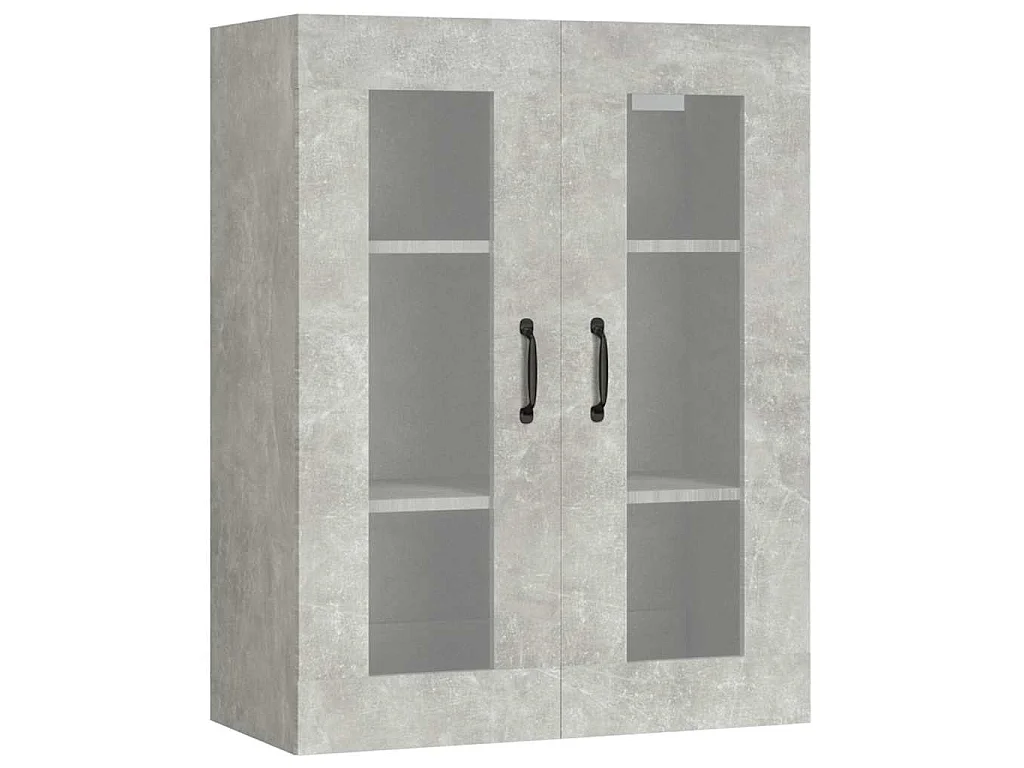 Armario colgante de pared gris hormigón 69,5x34x90 cm