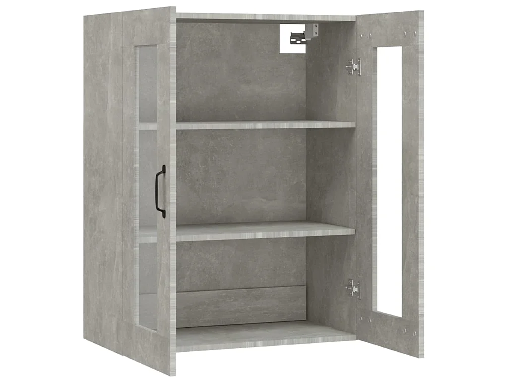 Armario colgante de pared gris hormigón 69,5x34x90 cm