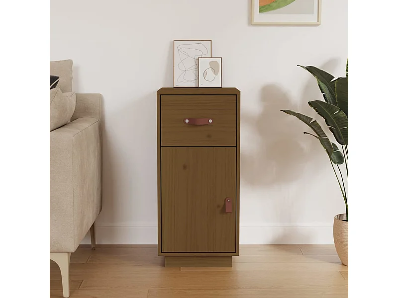 Sideboard Honigbraun 34x40x75 cm Massivholz Kiefer