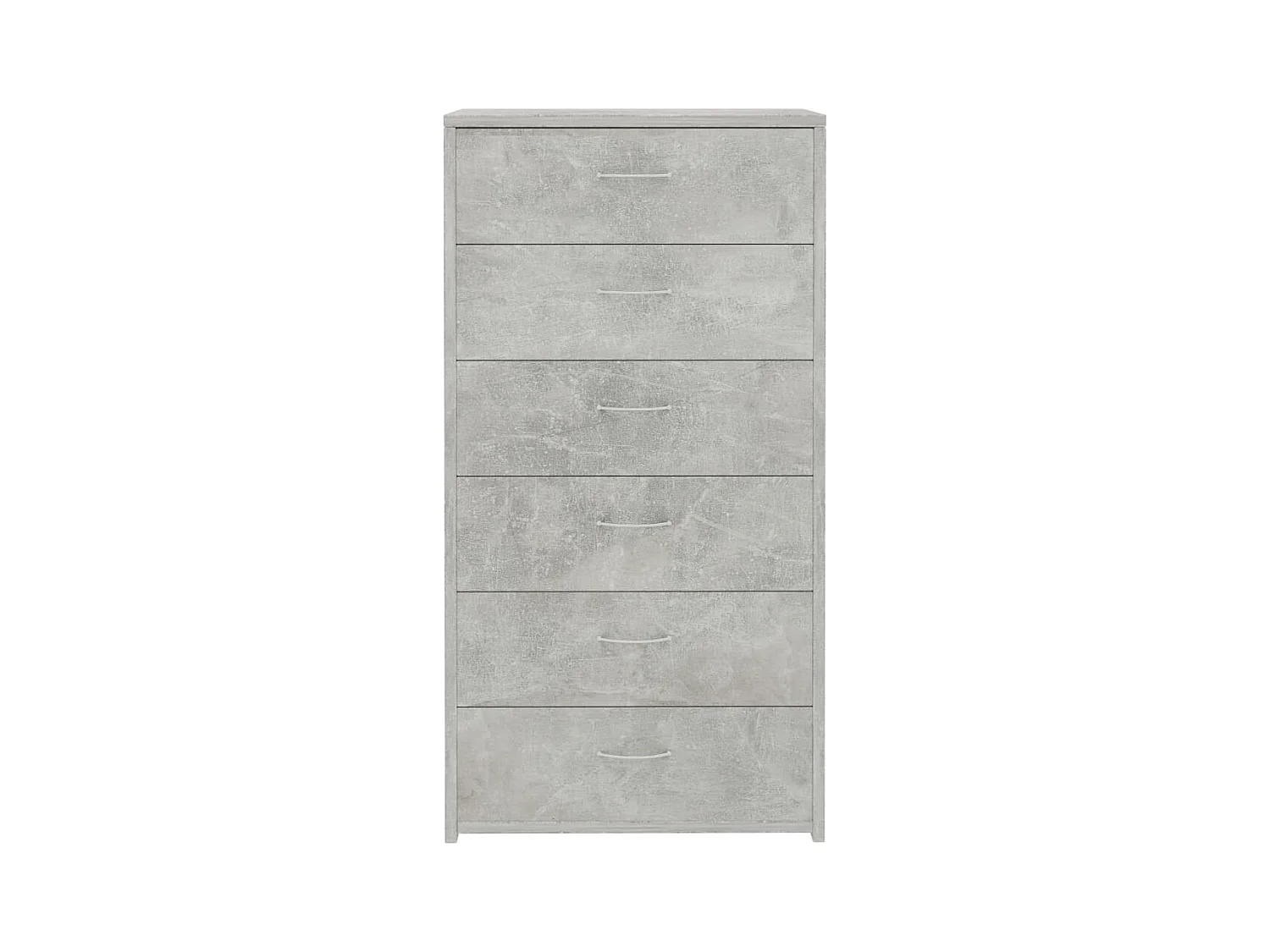 Dressoir met 6 lades 50x34x96 cm bewerkt hout betongrijs