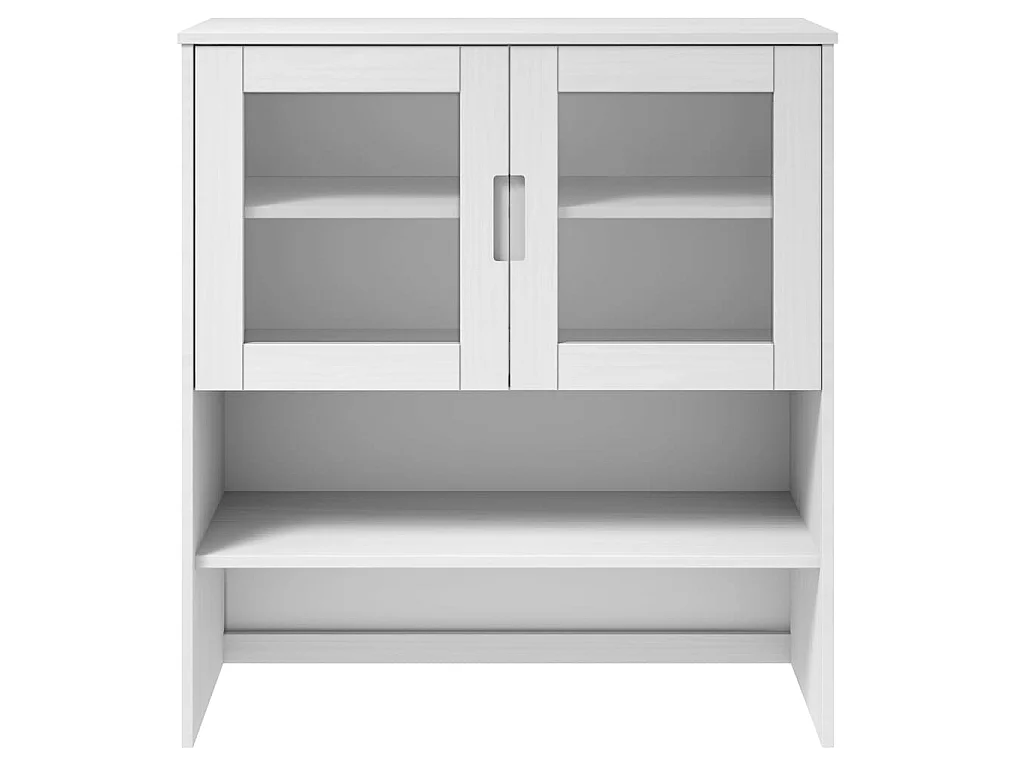 Piano Credenza MOLDE Bianco 90x35x100 cm Legno Massello di Pino
