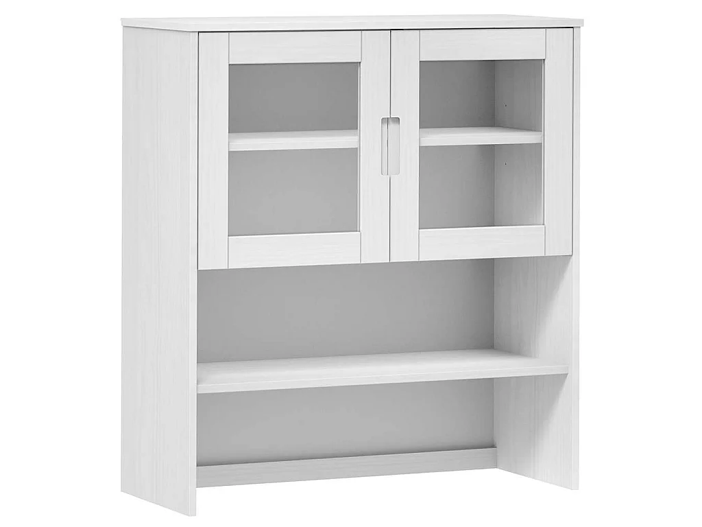 Dessus de buffet MOLDE Blanc 90x35x100 cm Bois massif de pin