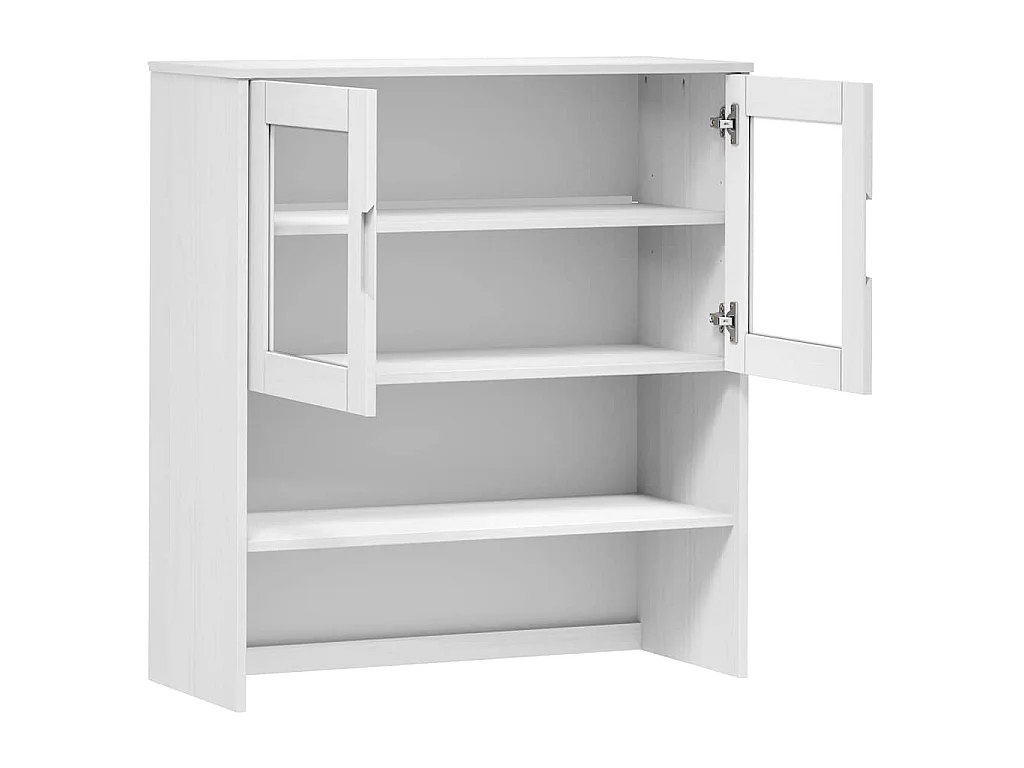 Dessus de buffet MOLDE Blanc 90x35x100 cm Bois massif de pin