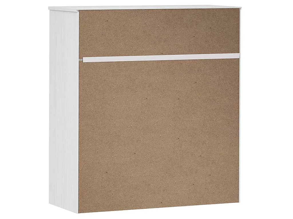 Dessus de buffet MOLDE Blanc 90x35x100 cm Bois massif de pin