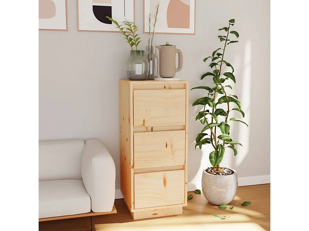 Sideboard 32x34x75 cm Massivholz Kiefer