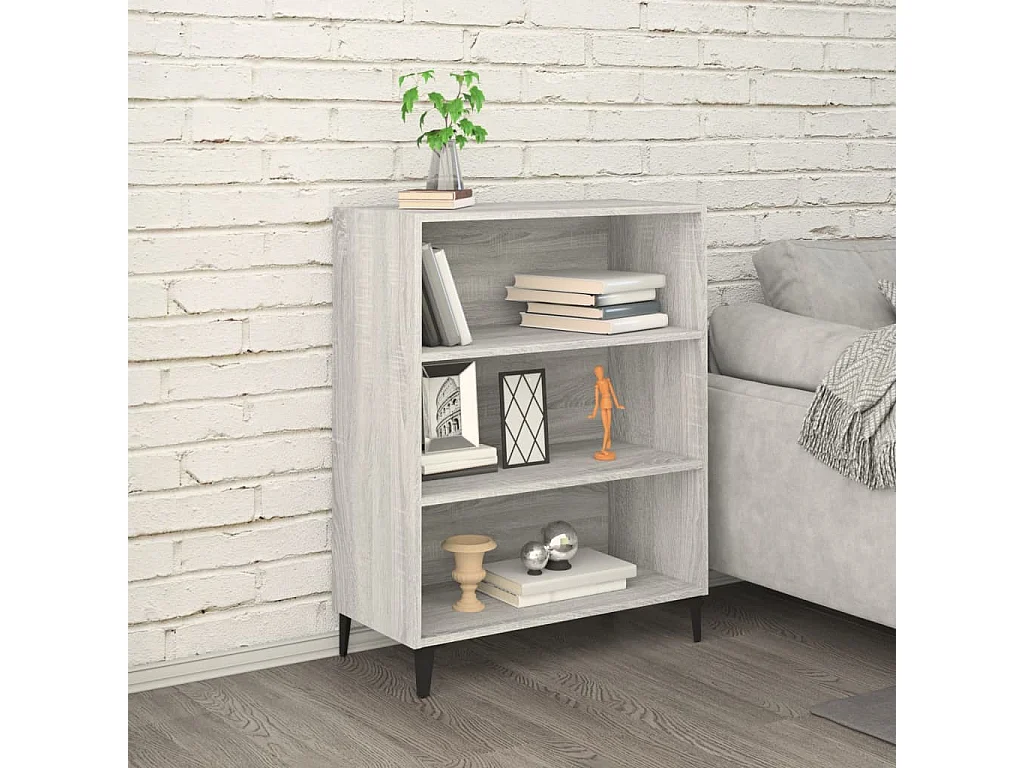 Dressoir 69,5x32,5x90 cm bewerkt hout grijs sonoma eikenkleurig