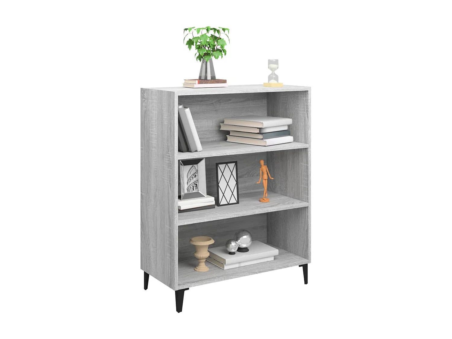Dressoir 69,5x32,5x90 cm bewerkt hout grijs sonoma eikenkleurig