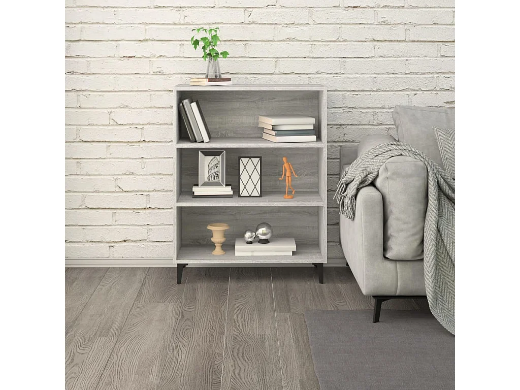 Dressoir 69,5x32,5x90 cm bewerkt hout grijs sonoma eikenkleurig