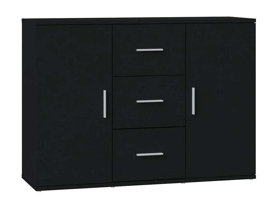 Buffet Noir 91x29,5x65 cm Bois d'ingénierie