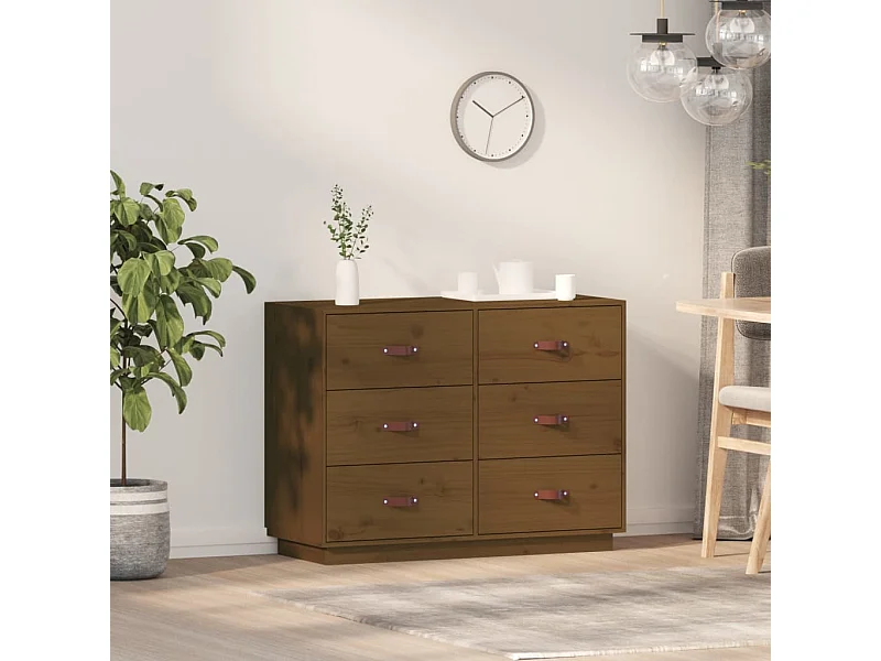 Sideboard Honigbraun 100x40x75 cm Massivholz Kiefer