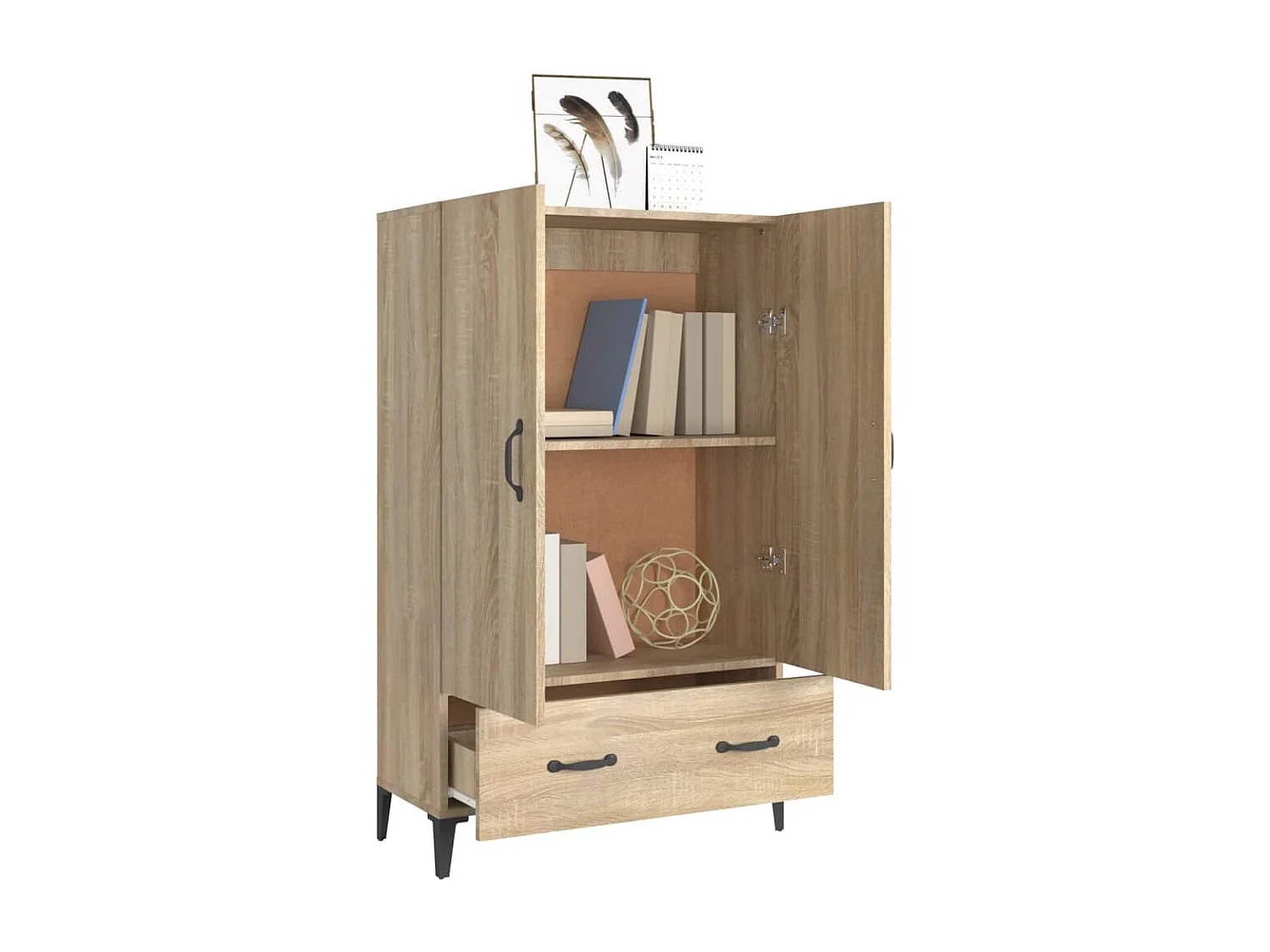 Buffet haut Chêne sonoma 70x31x115 cm Bois d'ingénierie