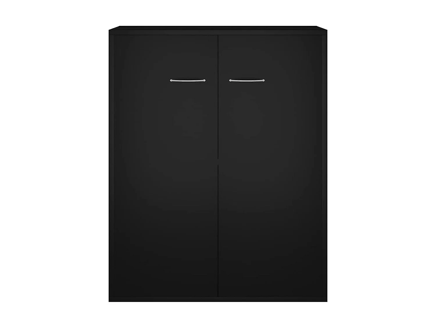 Buffet noir 60x30x75 cm bois d'ingénierie