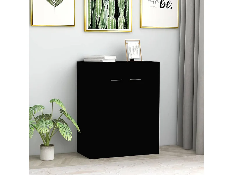 Sideboard Schwarz 60x30x75 cm Holzwerkstoff
