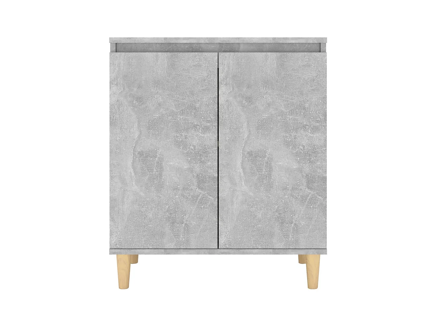 Aparador y patas madera contrachapada gris hormigón 60x35x70 cm