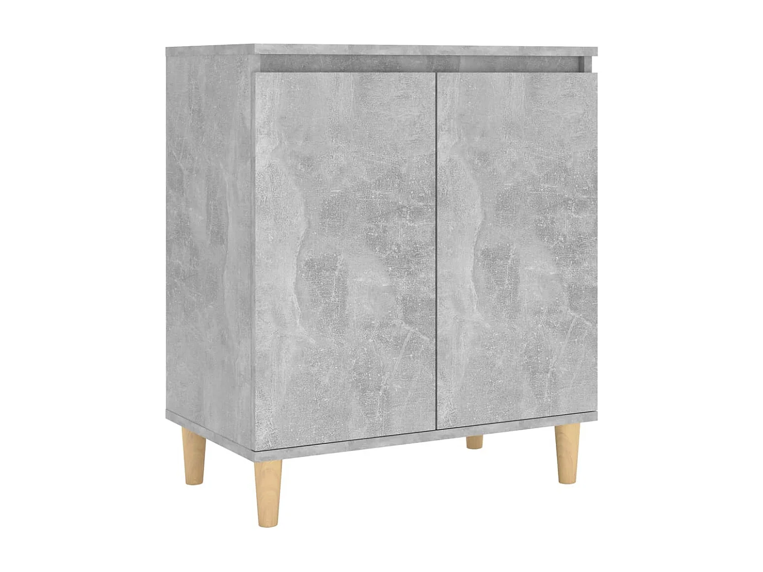 Buffet avec pieds en bois Gris béton bois d'ingénierie