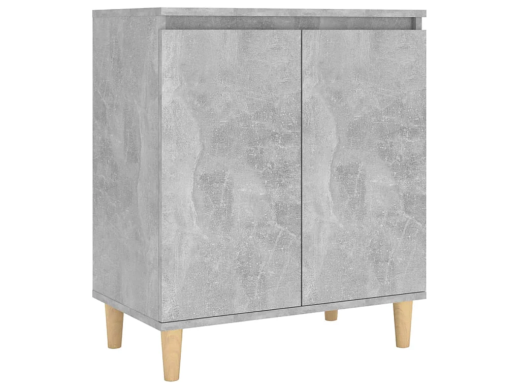 Credenza Gambe Massello Grigio Cemento 60x35x70cm Multistrato