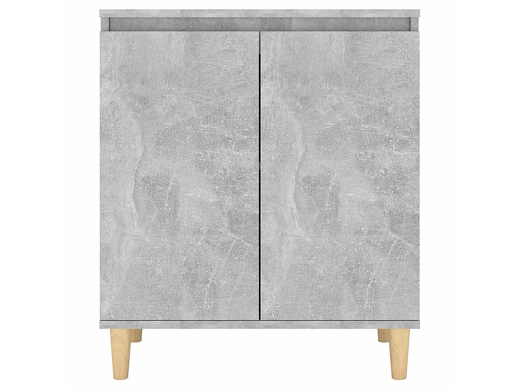 Buffet avec pieds en bois Gris béton bois d'ingénierie