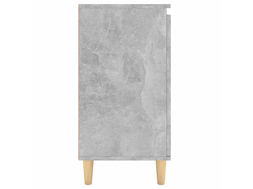 Buffet avec pieds en bois Gris béton bois d'ingénierie