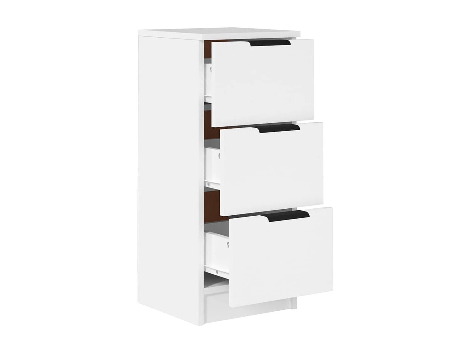 Buffets 2 pcs blanc 30x30x70 cm bois d'ingénierie