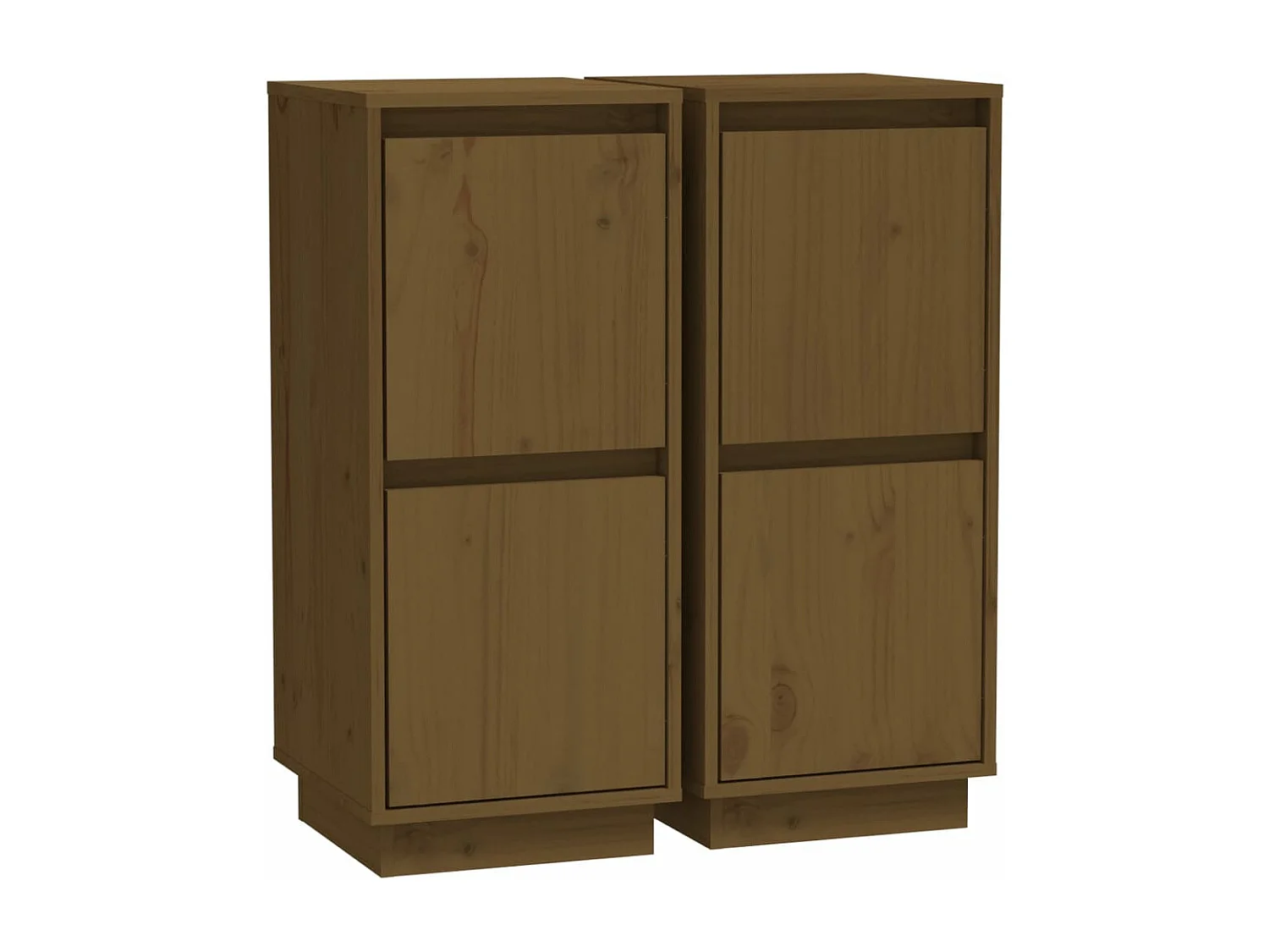 Credenze 2 pz Ambra 31,5x34x75 cm in Legno Massello di Pino