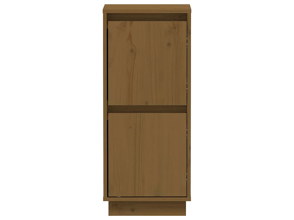 Aparador 2 uds madera maciza de pino marrón miel 31,5x34x75 cm