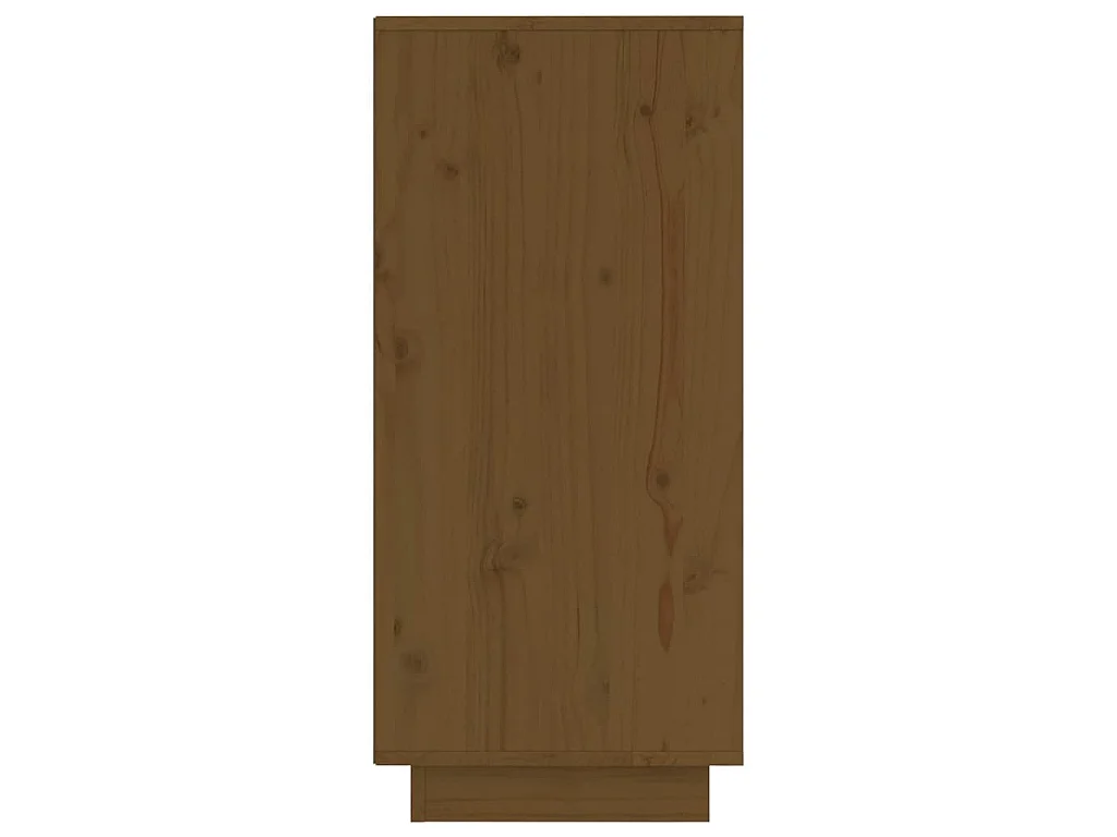 Aparador 2 uds madera maciza de pino marrón miel 31,5x34x75 cm
