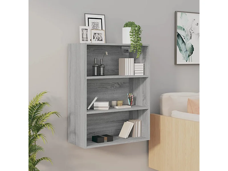 Armoire murale suspendue Sonoma gris 69,5x32,5x90 cm
